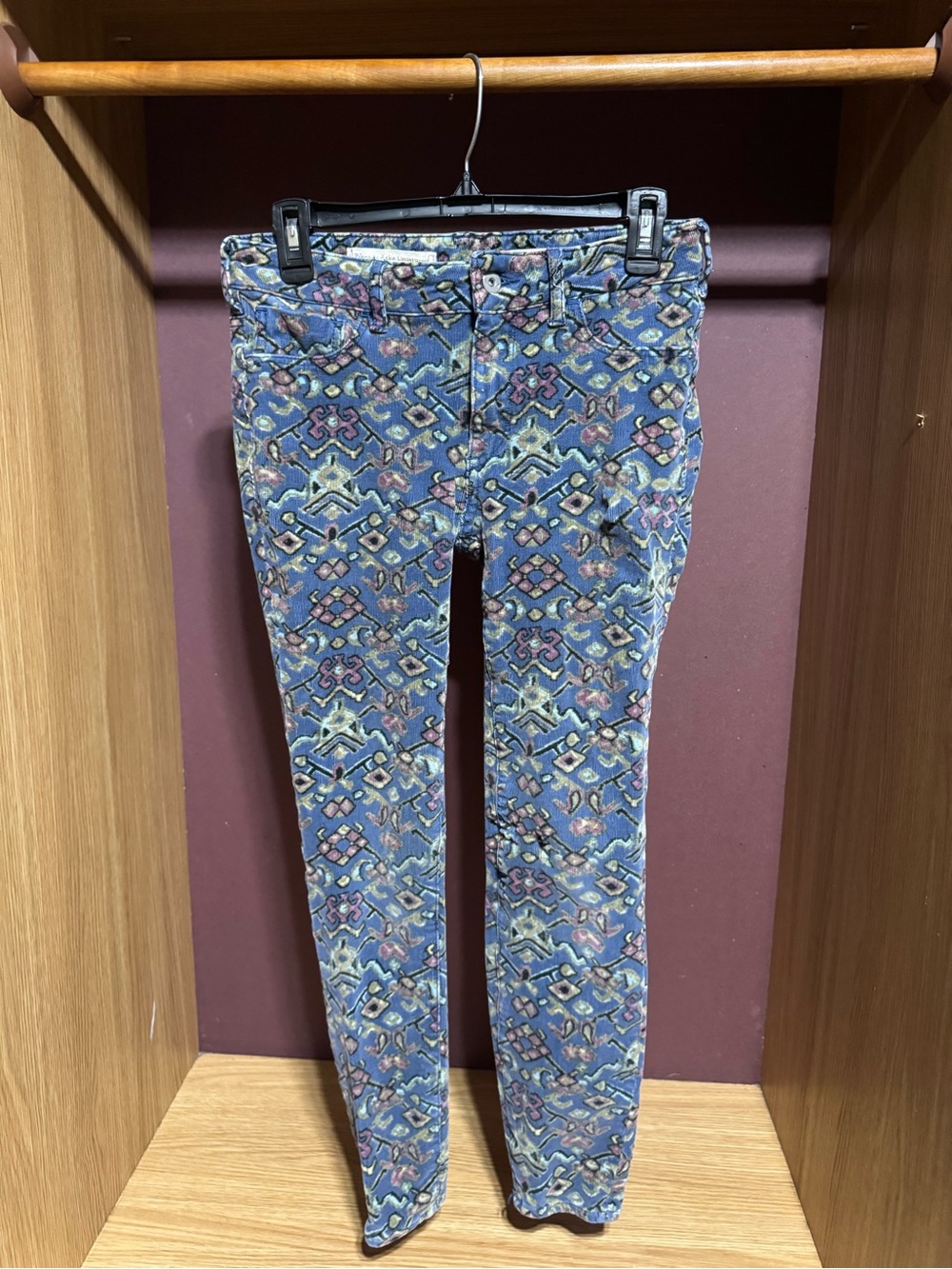 Pilcro Anthropologie High-Rise Skinny Printed Jeans Size 27